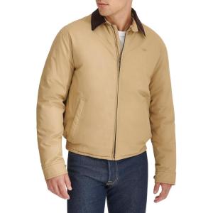 DOCKERS mens Cotton Twill Bomber Jacket With Padded Lining(Harvest Gold)