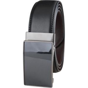 DOCKERS mens Custom Fit Belts-with Track Pressure Locking Buckle Technology(Sleek Black)