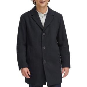 DOCKERS mens Henry Wool Blend Top Coat (Regular and Big & Tall Sizes)(Navy (Without Bib))