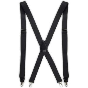 DOCKERS mens Solid Suspender(Black)