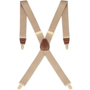 DOCKERS mens Solid Suspender(Khaki)