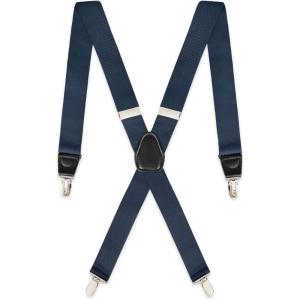 DOCKERS mens Solid Suspender(Navy)