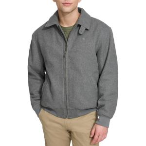 DOCKERS mens Wool Blend Harrington Bomber(Charcoal)