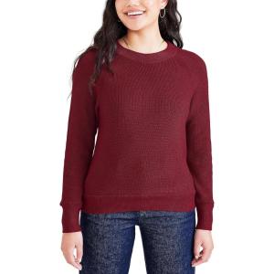DOCKERS womens Women’s Crewneck Sweater Regular Fit(Tibetan Red)