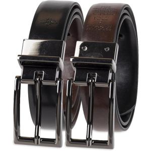 Dockers Boys’ 2-in-1 Reversible Belt – Versatile for School, Casual & Dress Wear(Black/Brown Dress)