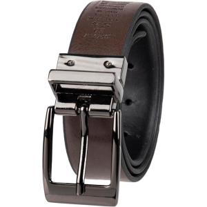 Dockers Boys’ 2-in-1 Reversible Belt – Versatile for School, Casual & Dress Wear(Black/Brown Feather)