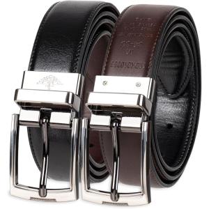 Dockers Men’s 2-in-1 Reversible Everyday Casual Versatile Belt (Regular and Big & Tall Sizing)(Black/Brown)