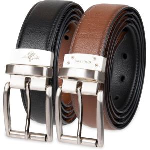 Dockers Men’s 2-in-1 Reversible Everyday Casual Versatile Belt (Regular and Big & Tall Sizing)(Black/Cognac)
