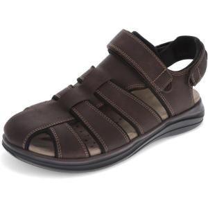 Dockers Men’s Byrd Fisherman Sandal(Dark Brown/Black)