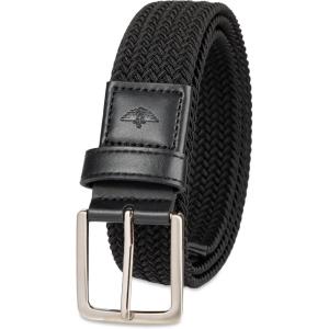 Dockers Men’s Casual Everyday Braided Fabric Fully Adjustable Web Belt(Black)