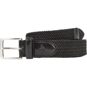 Dockers Men’s Casual Everyday Braided Fabric Fully Adjustable Web Belt(Black Double Loop)
