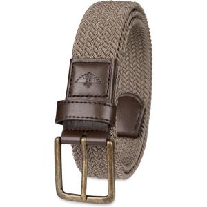 Dockers Men’s Casual Everyday Braided Fabric Fully Adjustable Web Belt(Light Brown)