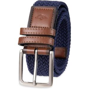 Dockers Men’s Casual Everyday Braided Fabric Fully Adjustable Web Belt(Navy Web)