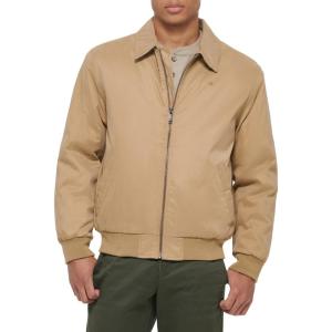 Dockers Men’s Microtwill Golf Bomber Jacket(Gold Filled)