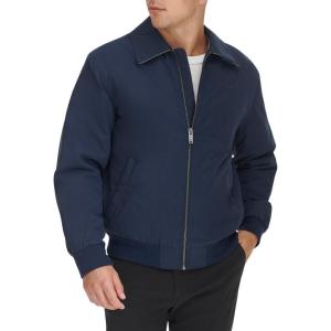 Dockers Men’s Microtwill Golf Bomber Jacket(Navy Filled)
