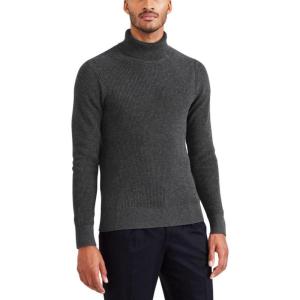 Dockers Men’s Regular Fit Long Sleeve Turtleneck Sweater(Dark Grey Heather)