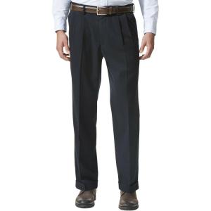 Dockers Mens Relaxed Fit Comfort Khaki Pants – Pleated(Dockers Navy)