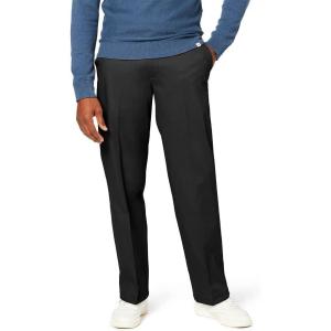 Dockers Men’s Relaxed Fit Signature Khaki Lux Cotton Stretch Pants(Black)