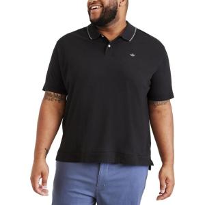 Dockers Mens Short Sleeve Perfect Performance Polo (Regular and Big & Tall)(Beautiful Black)
