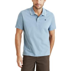 Dockers Mens Short Sleeve Perfect Performance Polo (Regular and Big & Tall)(Blue Shadow)