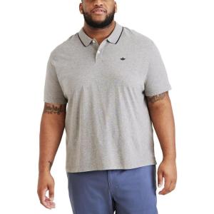Dockers Mens Short Sleeve Perfect Performance Polo (Regular and Big & Tall)(Gray Heather)