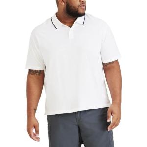 Dockers Mens Short Sleeve Perfect Performance Polo (Regular and Big & Tall)(Lucent White)