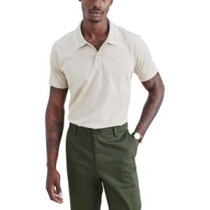 Dockers Mens Short Sleeve Perfect Performance Polo (Regular and Big & Tall)(Sahara Khaki)