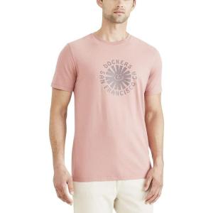 Dockers Men’s Slim Fit Short Sleeve Graphic Tee Shirt – Legacy (Standard and Big & Tall)(Ash Rose Pink)