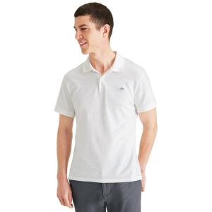 Dockers Men’s Slim Fit Short Sleeve Polo(Lucent White)