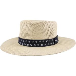 Dockers Men’s Straw Fedora and Panama Hat(Tan/Navy)
