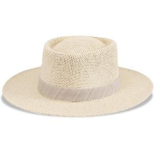 Dockers Men’s Straw Fedora and Panama Hat(Textured Khaki)