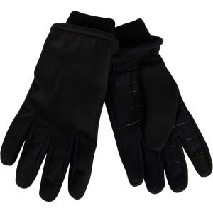 Dockers Men’s Warm Fabric Winter Gloves with Smartphone Touchscreen Capability(Black Gripped)
