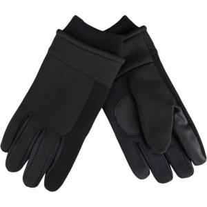 Dockers Men’s Warm Fabric Winter Gloves with Smartphone Touchscreen Capability(Black Sport)