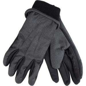 Dockers Men’s Warm Fabric Winter Gloves with Smartphone Touchscreen Capability(Charcoal Gripped)