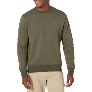 Dockers Regular Fit Long Sleeve Crewneck Sweatshirt((New) Forest Night Green)