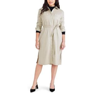Dockers Women’s Relaxed Fit Long Sleeve Dress(Sahara Khaki)