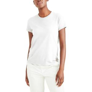 Dockers Women’s Slim Fit Cotton Slub Jersey Favorite Crew T-Shirt(Paper White)