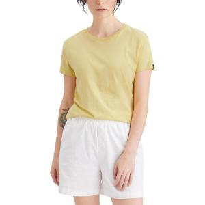 Dockers Women’s Slim Fit Cotton Slub Jersey Favorite Crew T-Shirt(Pineapple Slice)