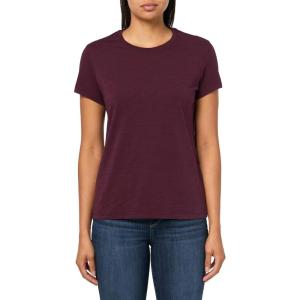 Dockers Women’s Slim Fit Cotton Slub Jersey Favorite Crew T-Shirt(Winetasting)