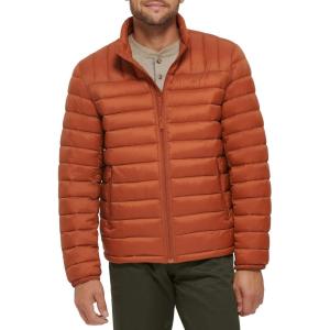 Dockers mens Classic Ultra Loft Packable Puffer Jacket(New Orange)