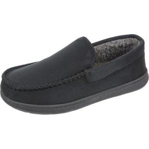 Dockers mens Douglas Ultra-light Moccasin Premium Slippers(Black)