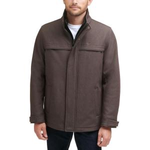 Dockers mens Dwight Soft Shell Bib Jacket(Heather Brown)