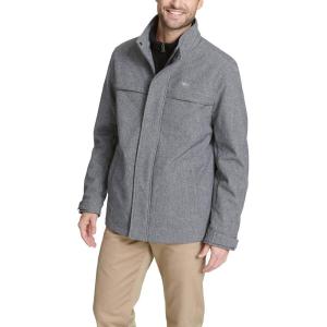 Dockers mens Dwight Soft Shell Bib Jacket(Heather Grey)
