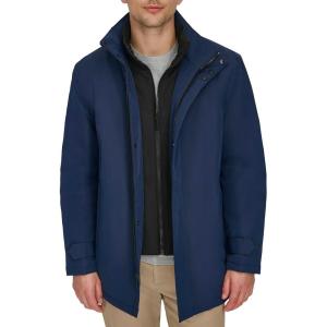 Dockers mens Dwight Soft Shell Bib Jacket(Navy With Bib)
