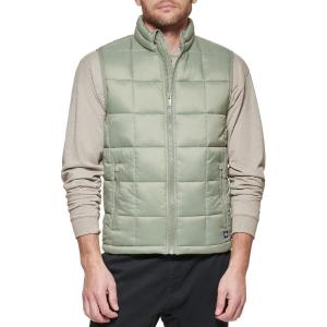 Dockers mens Men’s Box Quilted Puffer Vest(Green)