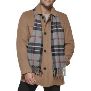 Dockers mens Weston Wool Blend Coat With Scarf (Regular and Big & Tall)(Camel/Light Grey Scarf)