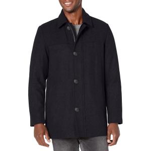 Dockers mens Weston Wool Blend Coat With Scarf (Regular and Big & Tall)(Navy)