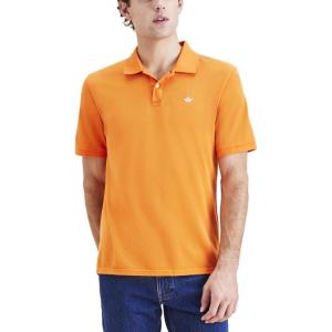 Slim Fit Ribbed Polo(Orange Ochre)
