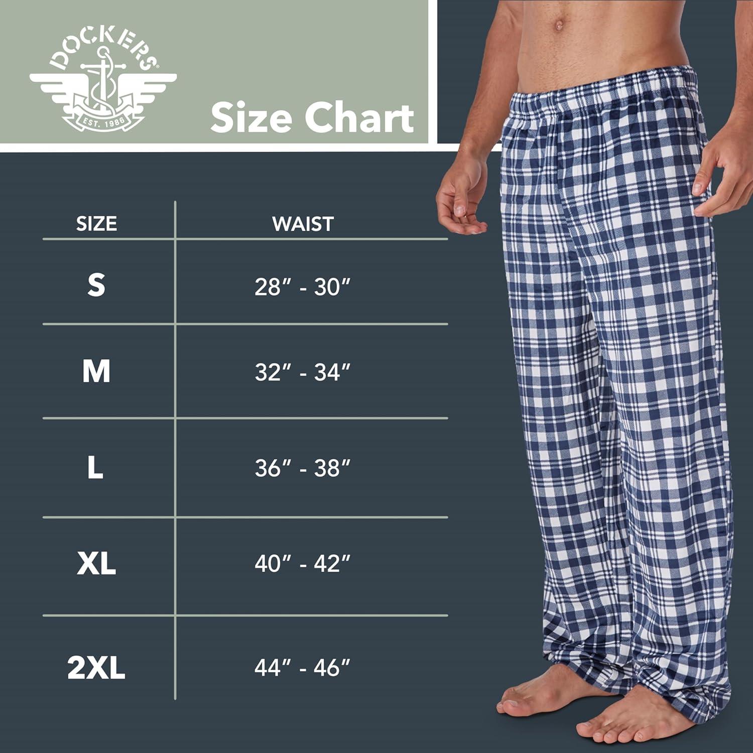 imageDOCKERS Fleece Pajama Pants for Men 2 Pack Lounge Sleepwear PJs with PocketsAsst 1