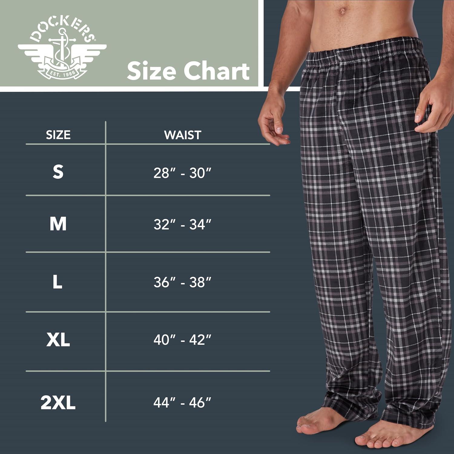 imageDOCKERS Fleece Pajama Pants for Men 2 Pack Lounge Sleepwear PJs with PocketsAsst 2